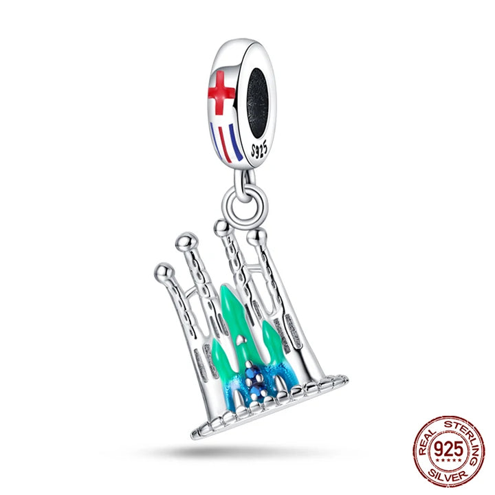 925 Sterling Silver Famous Attractions Eiffel Tower Charms