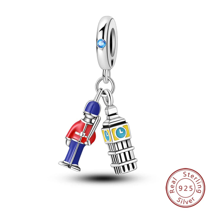 925 Sterling Silver Famous Attractions Eiffel Tower Charms