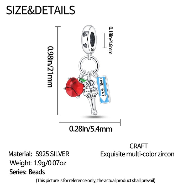 925 Sterling Silver Famous Attractions Eiffel Tower Charms