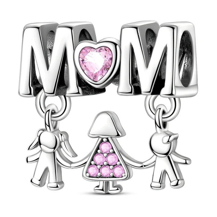 2025 New 925 Sterling Silver Pink Heart Charms Fit Pandora