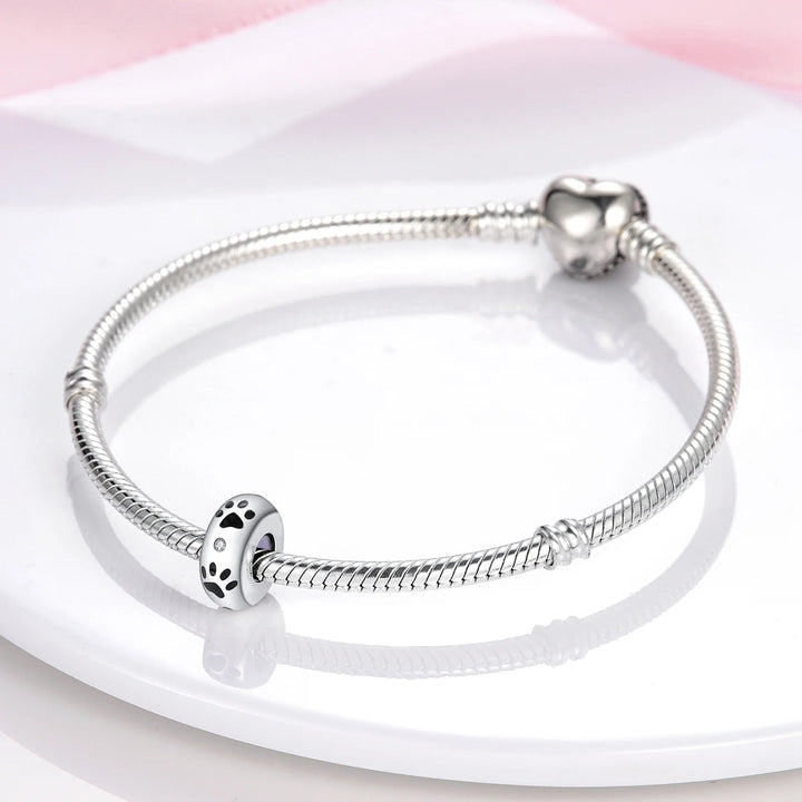 Dog Schnauzer French Bulldog Silver Plated Charm Beads
