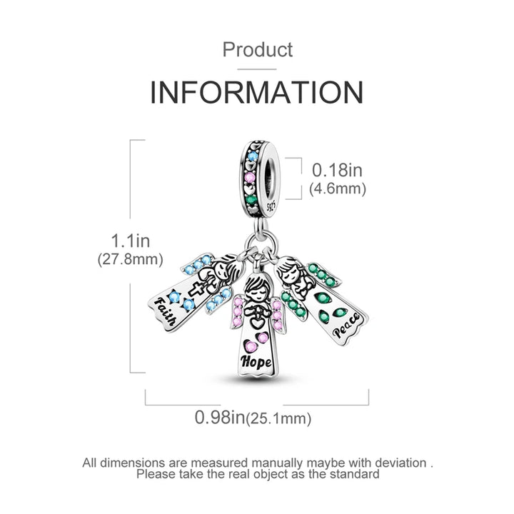 Sterling Silver CZ Dentist Tooth Charm Beads for Women