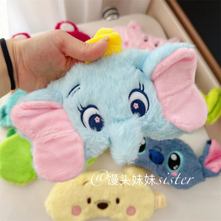 Cute Sleeping Eyepatch Stitch Dumbo Sullivan Plush Eye Mask