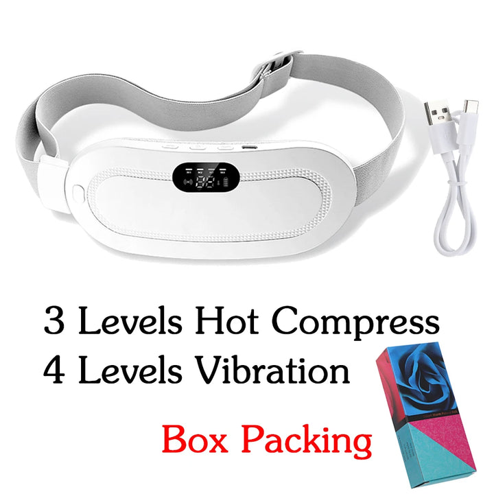 Electric Heating Massage Belt – Ultimate Menstrual Cramp Relief &amp; Comfort | Abdominal Heating Pad for Period Pain &amp; Discomfort
