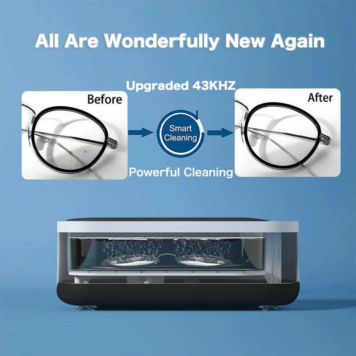 45000Hz Ultrasonic Cleaner – 360° Deep Cleaning for Jewelry, Glasses &amp; Watches | USB-C Rechargeable, Low-Noise &amp; Portable"