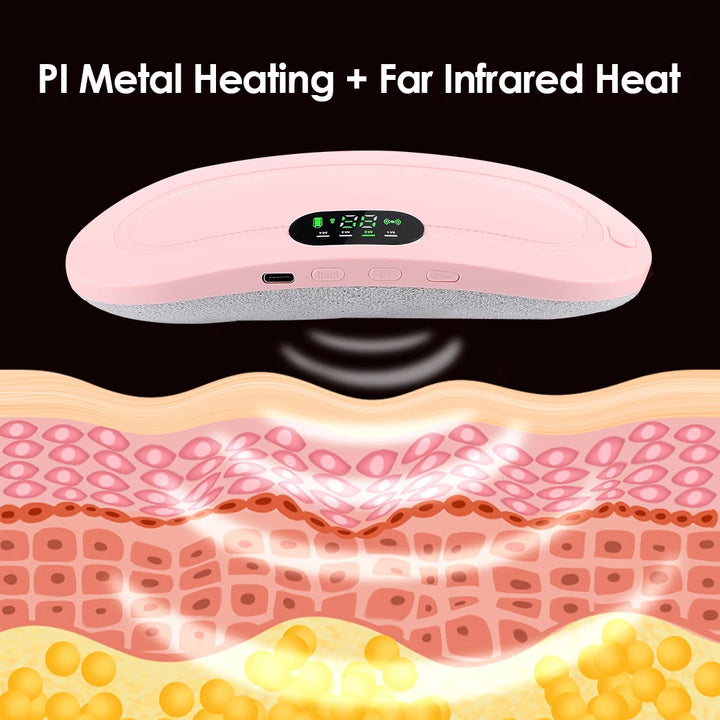 Electric Heating Massage Belt – Ultimate Menstrual Cramp Relief &amp; Comfort | Abdominal Heating Pad for Period Pain &amp; Discomfort