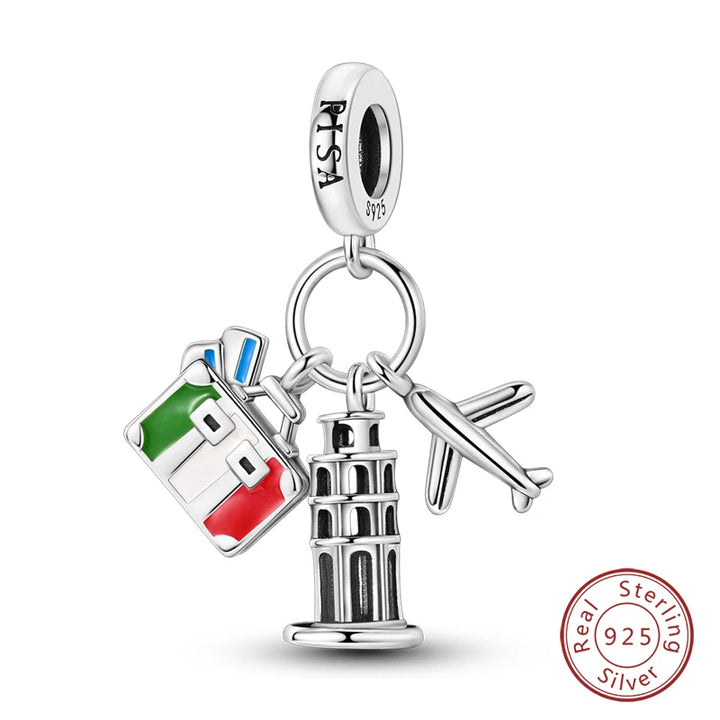 925 Sterling Silver Famous Attractions Eiffel Tower Charms