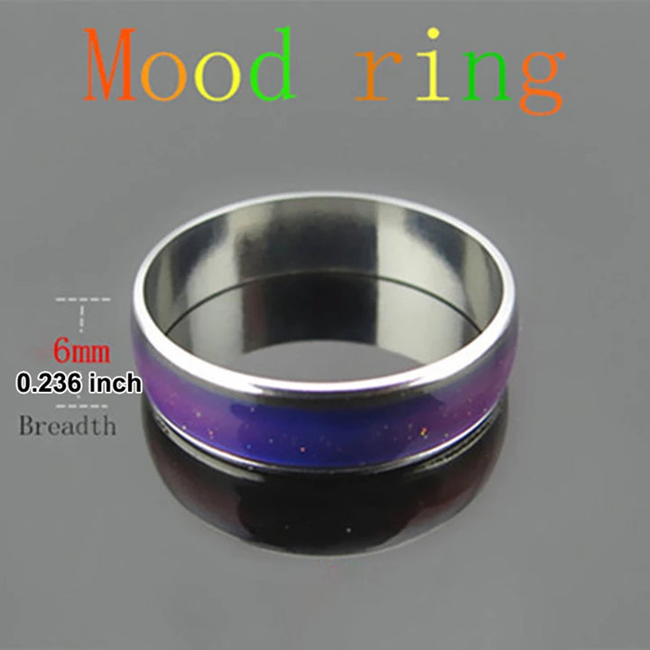 1pc Stainless Steel Mood Ring Changing Color Rings For Couples