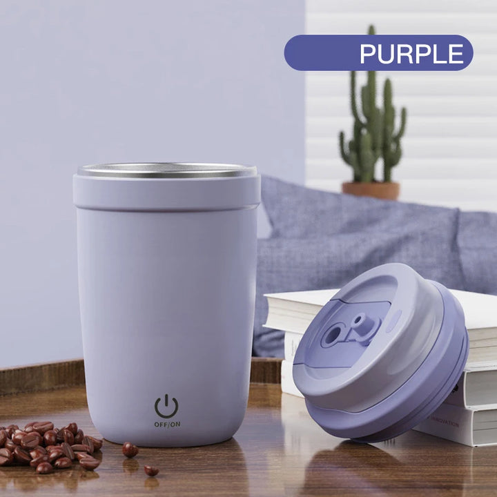 Mini Electric Coffee Self Mixing Mug Waterproof USB Rechargeable 380ML
