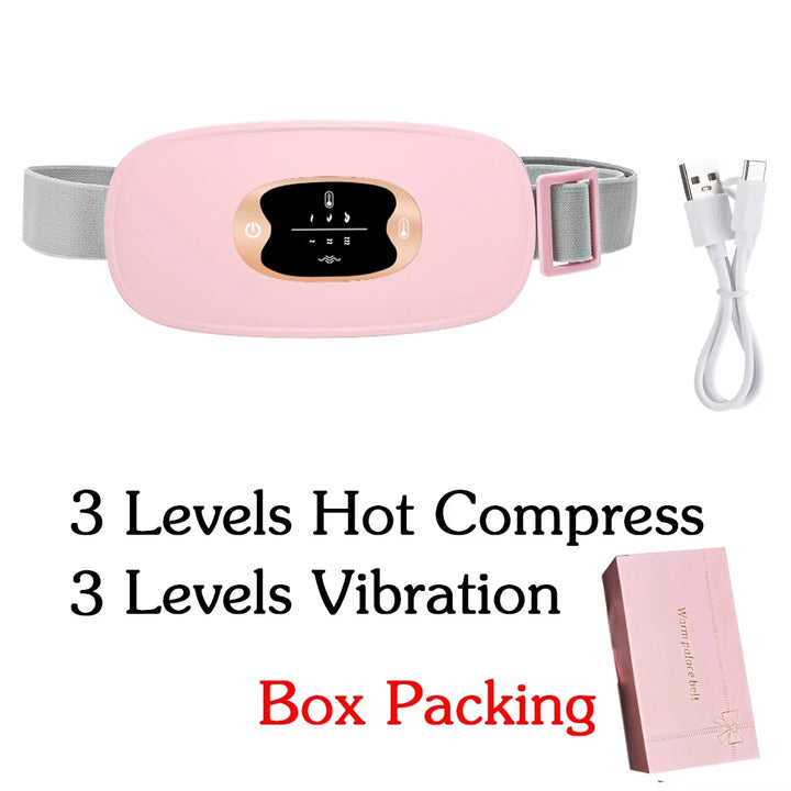 Electric Heating Massage Belt – Ultimate Menstrual Cramp Relief &amp; Comfort | Abdominal Heating Pad for Period Pain &amp; Discomfort