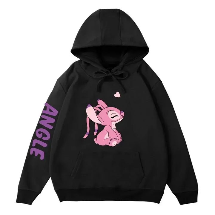 Creative Harajuku Fashion Men's Hoodie Black and White Casual