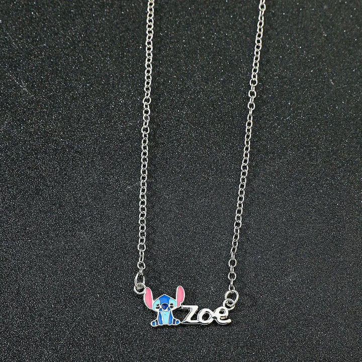 Disney-Stitch Cartoon Necklace Cute Jewelry Pendant Gift